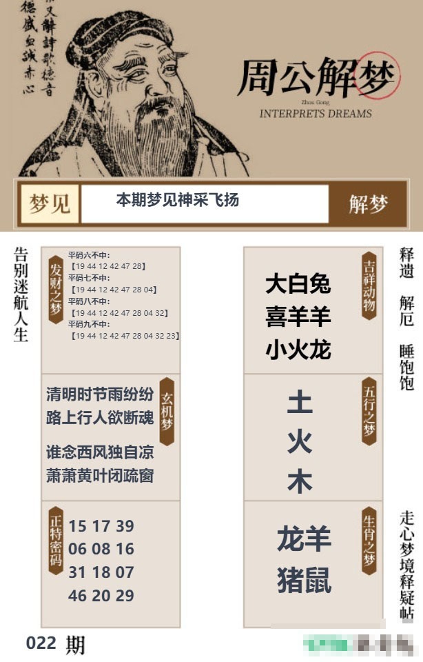 022期周公解梦贴[图]